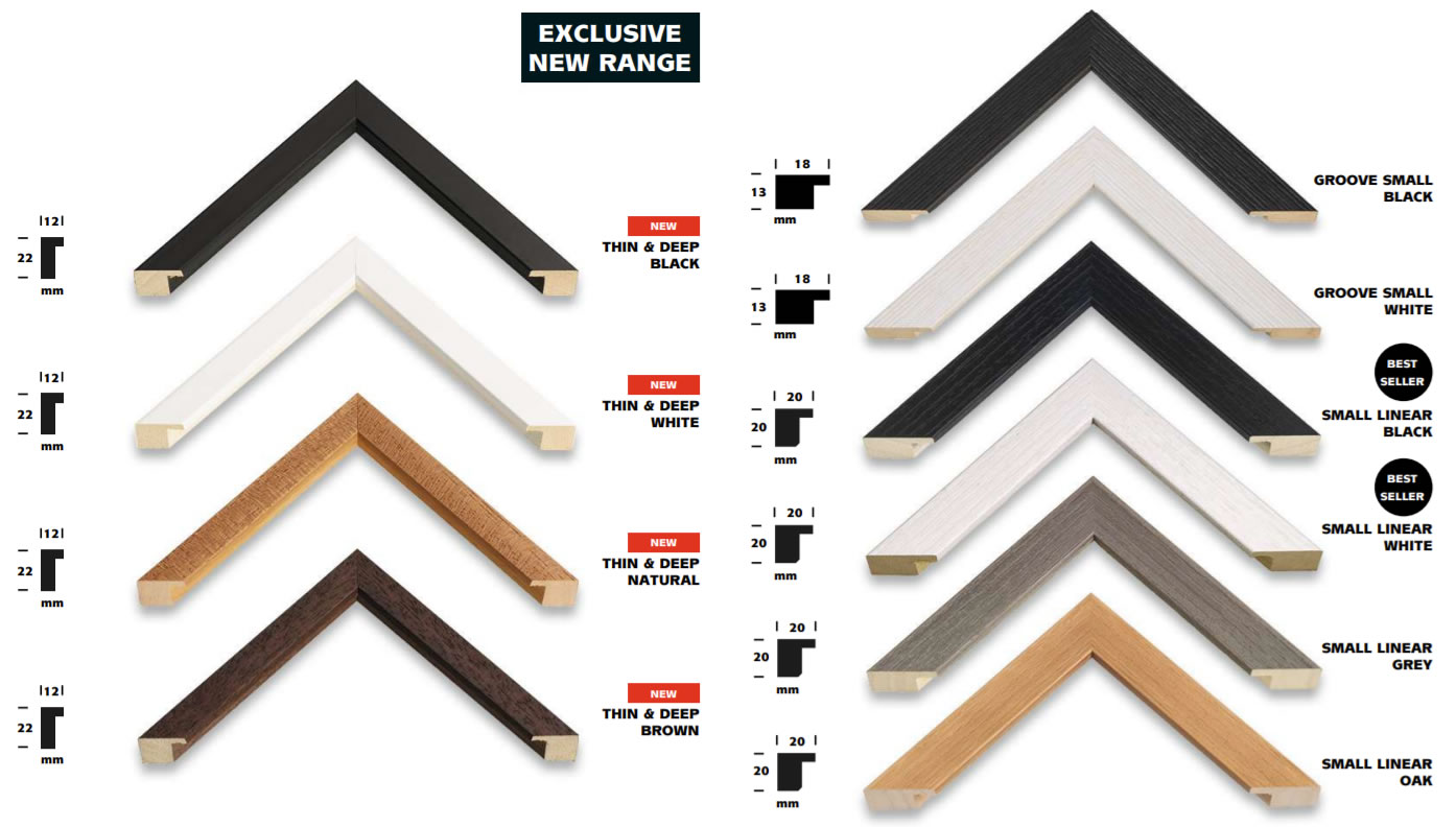 Picture Frames - Ready Made Solid Wood Frames Exclusive Range - West Byfleet Woking Surrey Framing Shop
